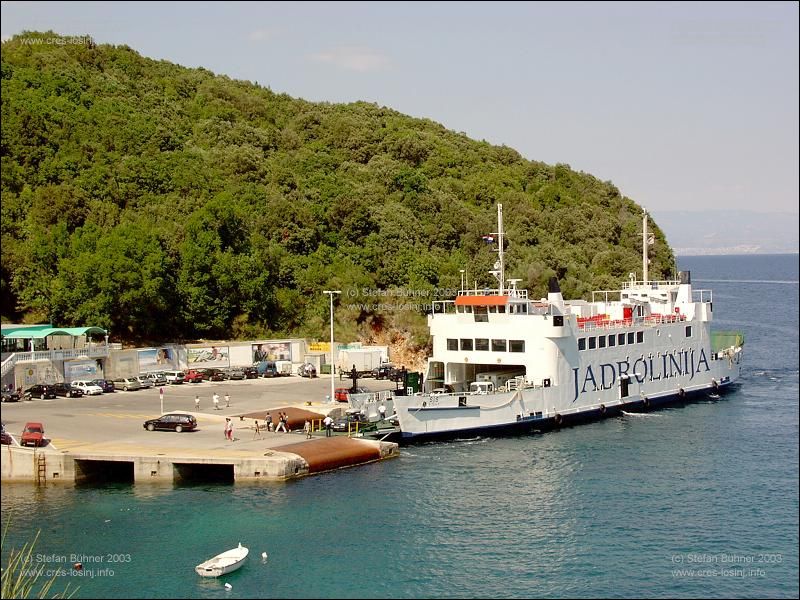 die F�hre zu den Inseln Cres und Losinj